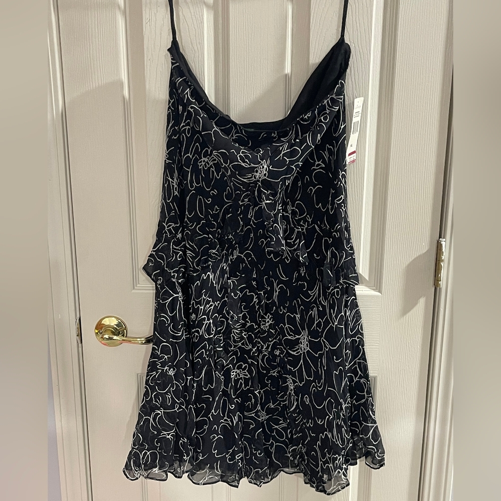 NWT Lauren Ralph Lauren Vintage Y2K Womens Hollywood 100% Silk Floral Skirt XL‎